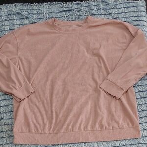 EUC‎ Shein Curve Pink Corduroy-style Long Sleeve Top 4xl